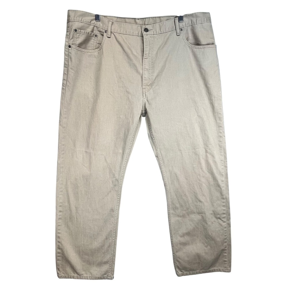 Levi's 559 Relaxed Straight Leg Jeans Men's 44x30‎ Tan Khaki Cotton Casual